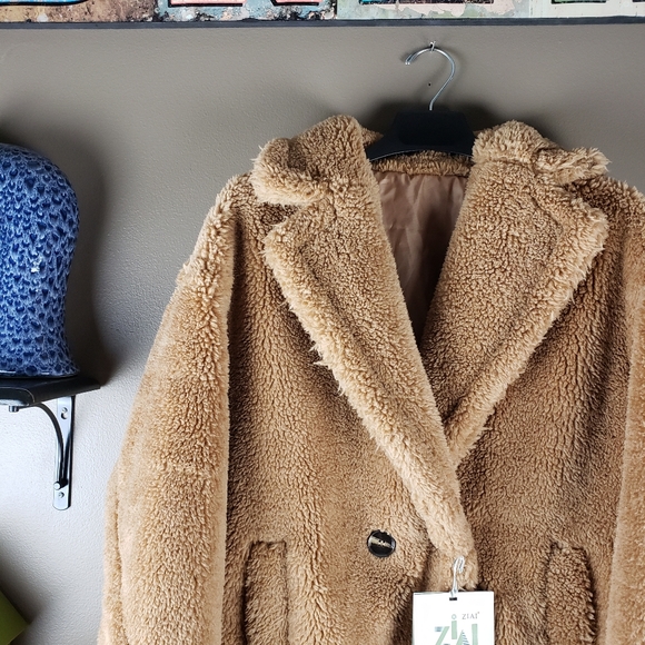 ZIAI Teddy faux fur coat EU 42 - Picture 10 of 16
